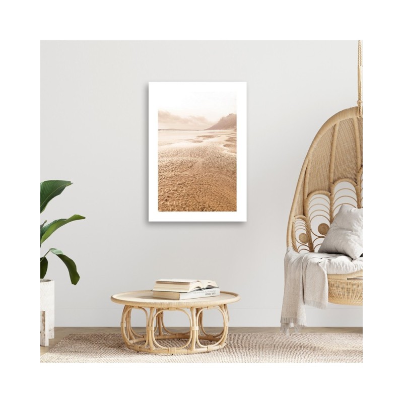 Bild auf Leinwand - Mit Wasser überfluteter Strand | Feeby