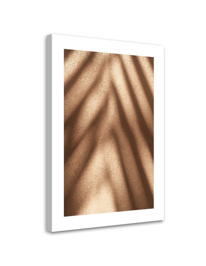 Leinwandbild - Schatten von Blättern an der Wand | Feeby