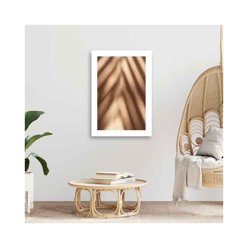 Obraz na płótnie - Cienie liści na ścianie | FEEBY