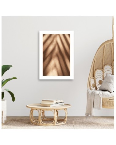 Leinwandbild - Schatten von Blättern an der Wand | Feeby