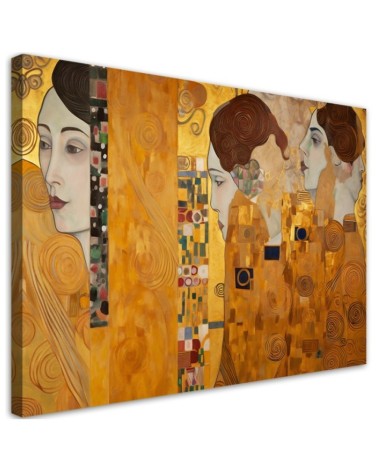 Leinwanddruck - Goldenes Bildnis einer Frau - G. Klimt | Feeby