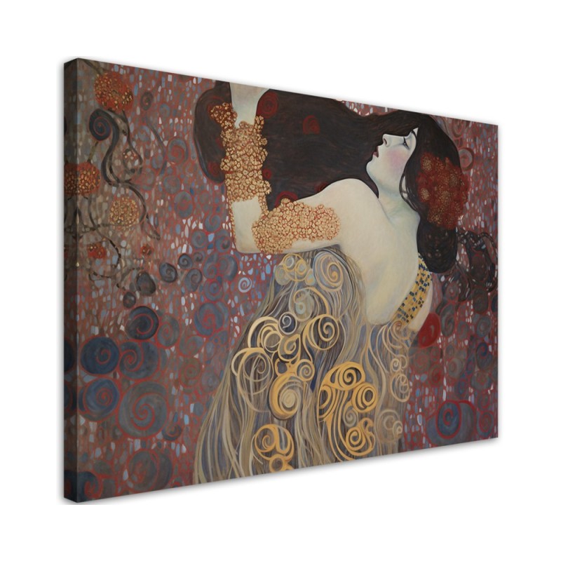 Leinwandbild - Abstraktion mit Frau - G. Klimt | Feeby