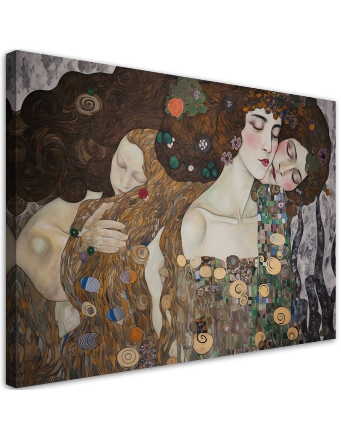 Dekoratives Leinwandbild - Der Kuss der Frau - G. Klimt | Feeby