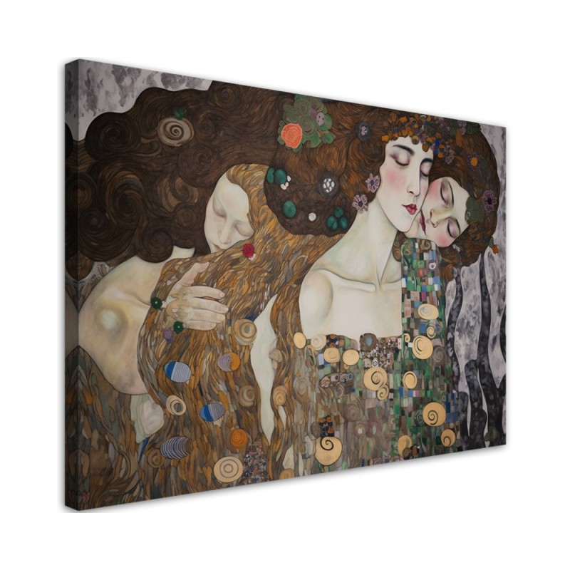 Dekoratives Leinwandbild - Der Kuss der Frau - G. Klimt | Feeby