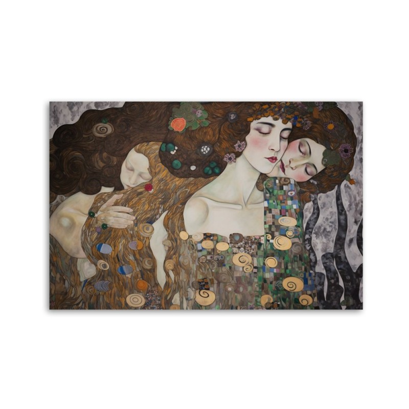 Dekoratives Leinwandbild - Der Kuss der Frau - G. Klimt | Feeby