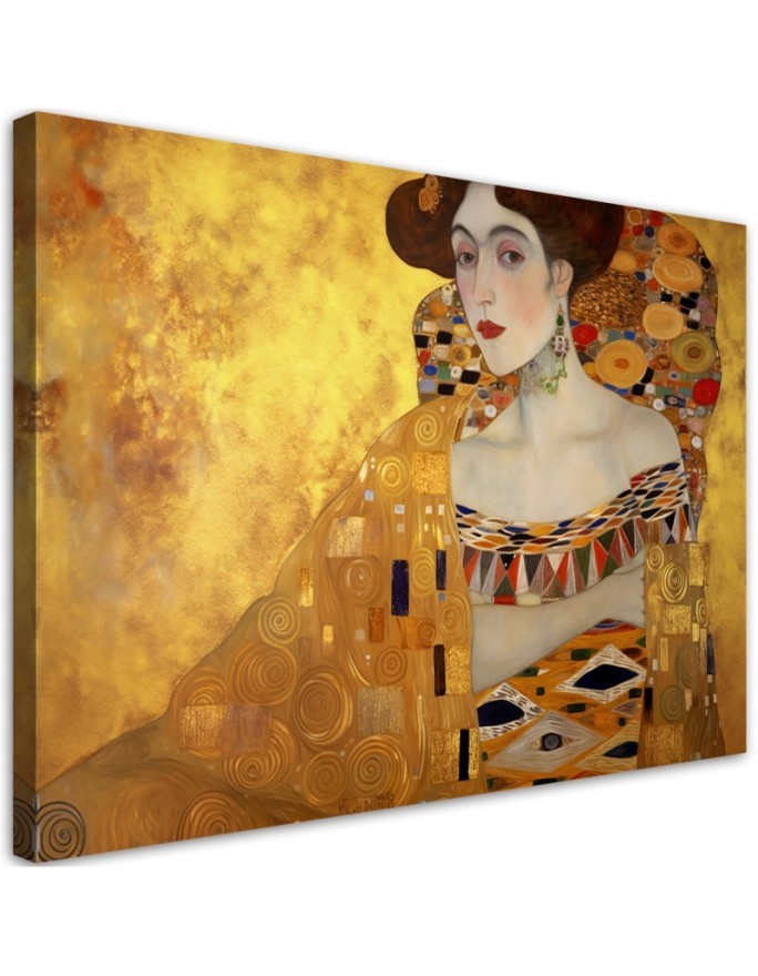 Modernes Wandbild - Goldenes Bildnis einer Frau - G. Klimt | Feeby