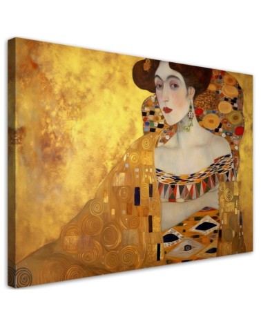 Modernes Wandbild - Goldenes Bildnis einer Frau - G. Klimt | Feeby