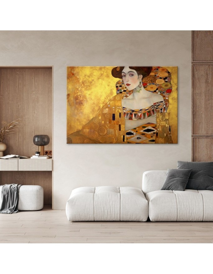 Obraz na płótnie - Złoty portret kobiety - G. Klimt | FEEBY