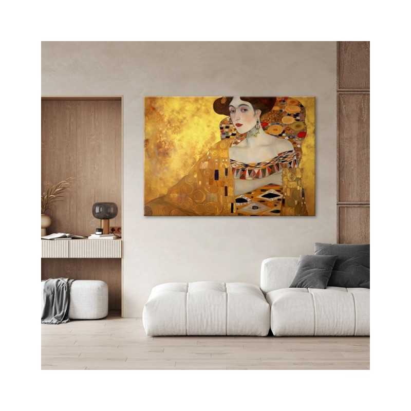 Modernes Wandbild - Goldenes Bildnis einer Frau - G. Klimt | Feeby