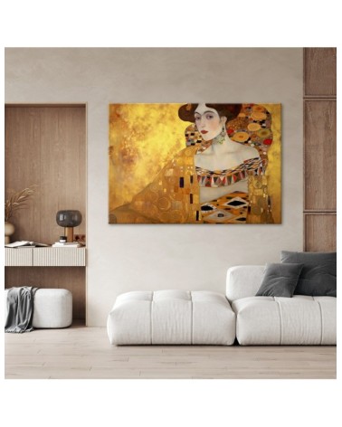 Modernes Wandbild - Goldenes Bildnis einer Frau - G. Klimt | Feeby