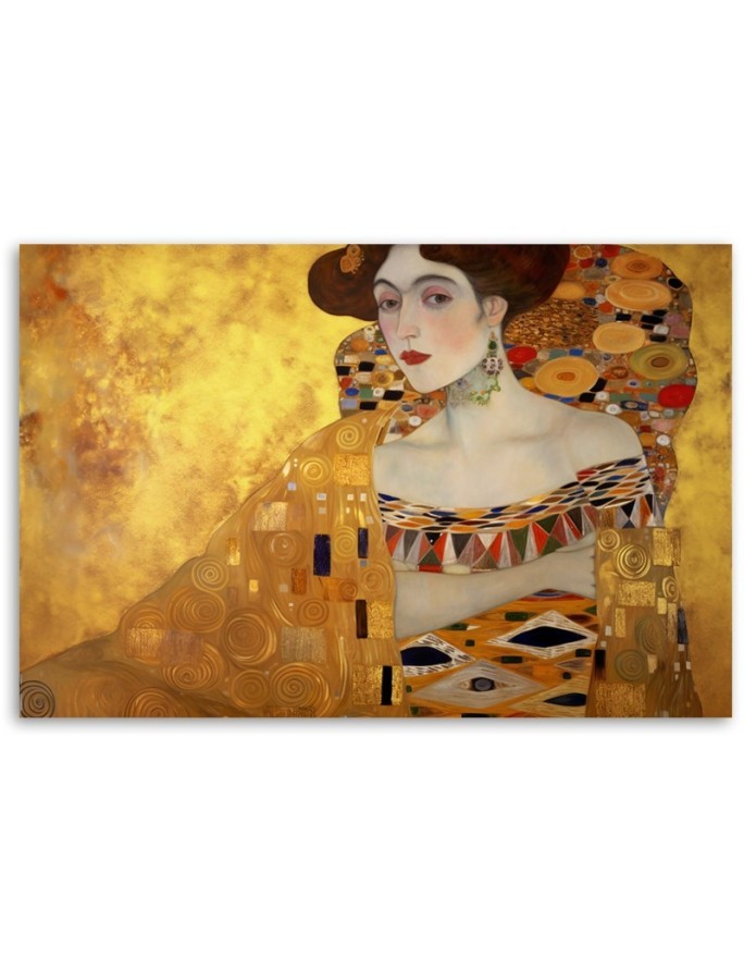 Obraz na płótnie - Złoty portret kobiety - G. Klimt | FEEBY