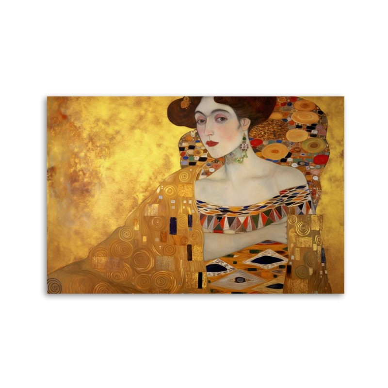 Modernes Wandbild - Goldenes Bildnis einer Frau - G. Klimt | Feeby