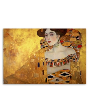 Modernes Wandbild - Goldenes Bildnis einer Frau - G. Klimt | Feeby