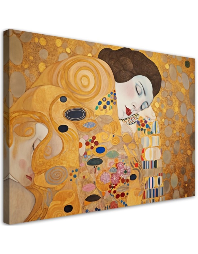 Leinwandbild - Frauenbildnis abstrakt - G. Klimt | Feeby