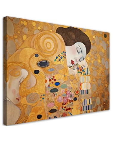 Leinwandbild - Frauenbildnis abstrakt - G. Klimt | Feeby