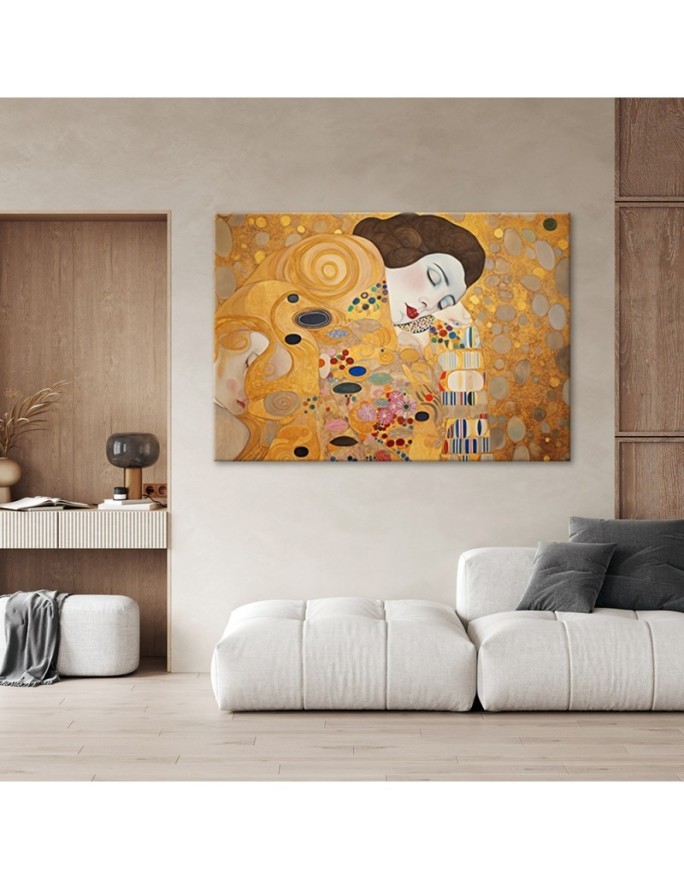 Obraz na płótnie - Kobieta portret abstrakcja - G. Klimt | FEEBY