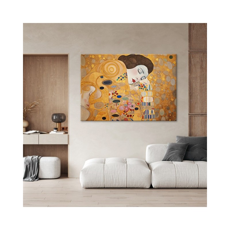 Obraz na płótnie - Kobieta portret abstrakcja - G. Klimt | FEEBY