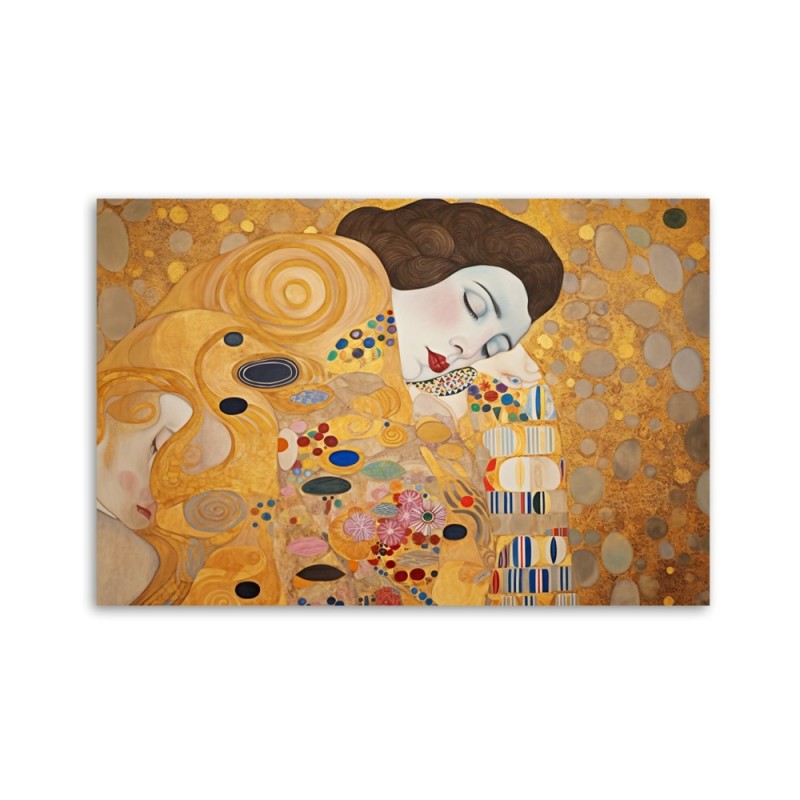 Leinwandbild - Frauenbildnis abstrakt - G. Klimt | Feeby