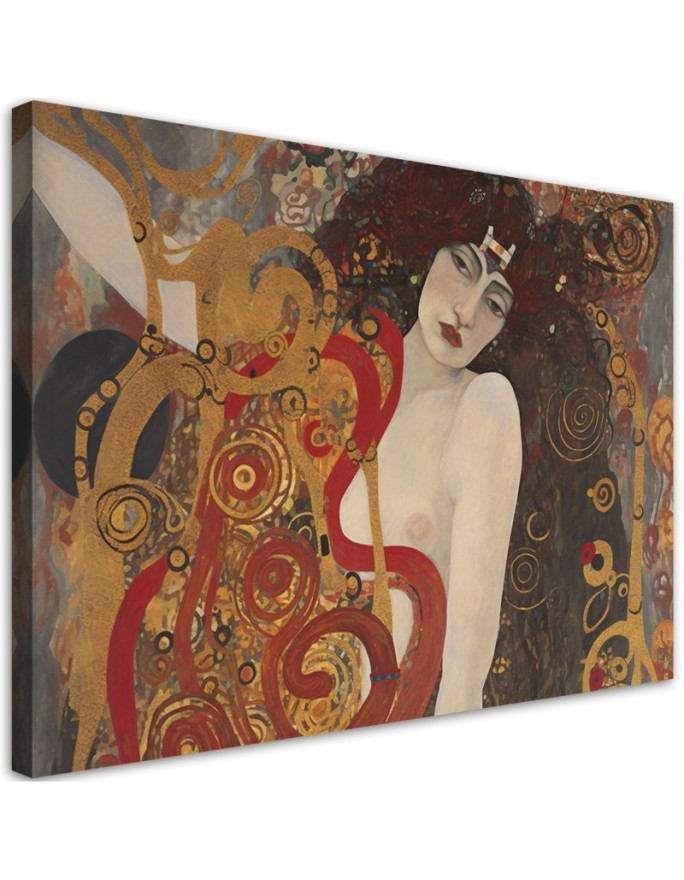 Leinwandbild - Weibliche Abstraktion - G. Klimt | Feeby