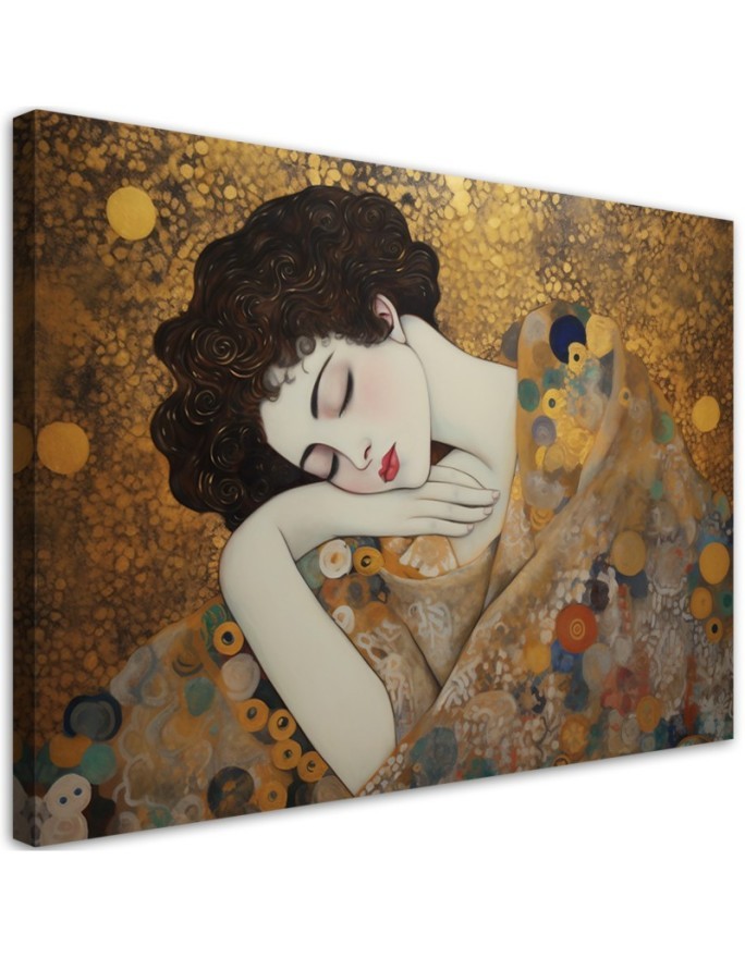 Bild auf Leinwand - Weibliches Gesicht - G. Klimt | Feeby