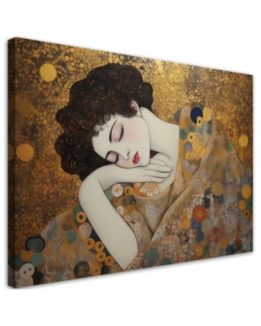 Bild auf Leinwand - Weibliches Gesicht - G. Klimt | Feeby
