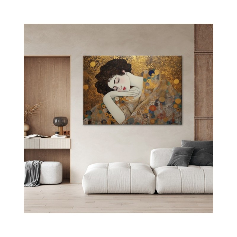 Bild auf Leinwand - Weibliches Gesicht - G. Klimt | Feeby