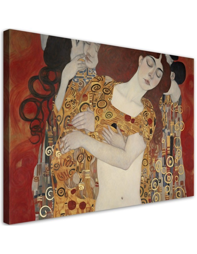 Leinwanddruck - Kuss der Frau abstrakt - G. Klimt | Feeby