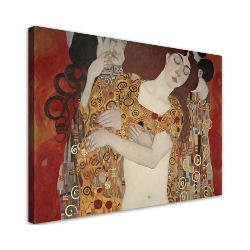 Obraz na płótnie - Pocałunek kobiet abstrakcja - G. Klimt | FEEBY