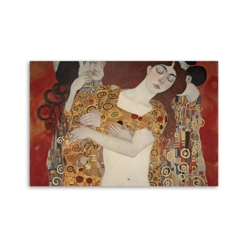 Leinwanddruck - Kuss der Frau abstrakt - G. Klimt | Feeby