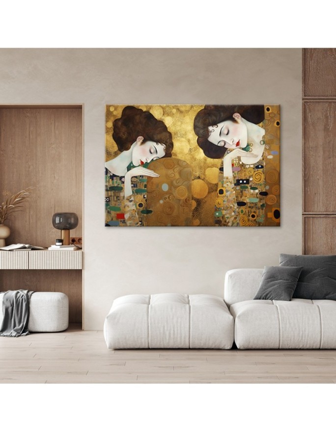 Obraz na płótnie - Portret kobiety w złocie - G. Klimt | FEEBY