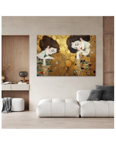 Bild auf Leinwand - Bildnis einer Frau in Gold - G. Klimt | Feeby