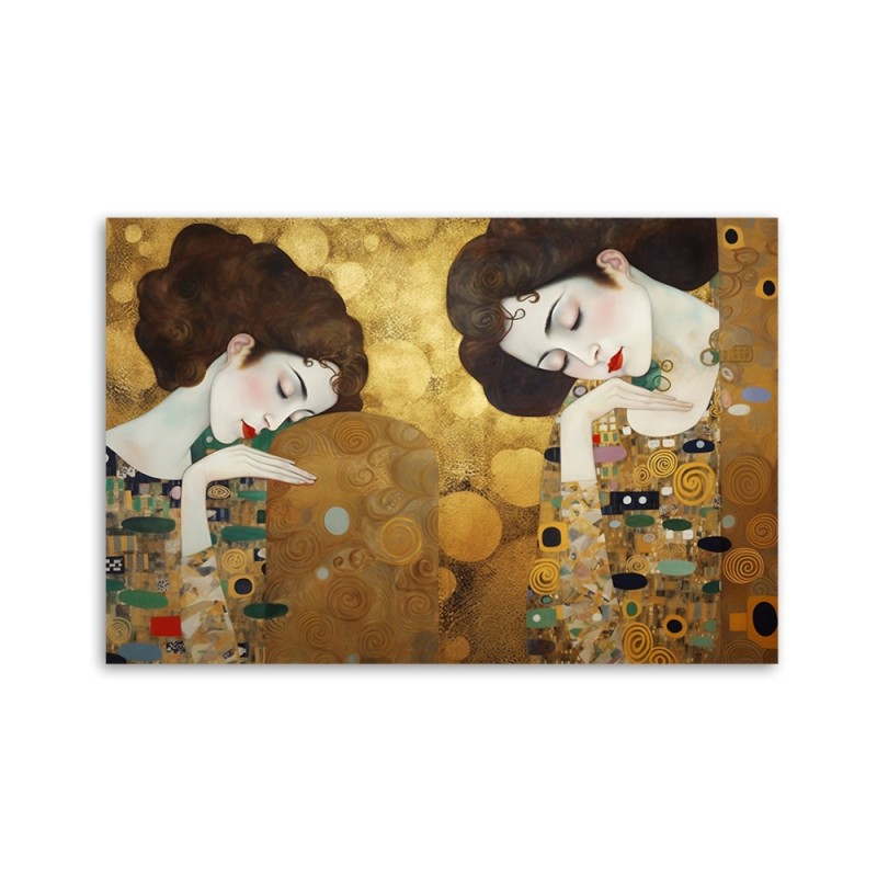 Bild auf Leinwand - Bildnis einer Frau in Gold - G. Klimt | Feeby