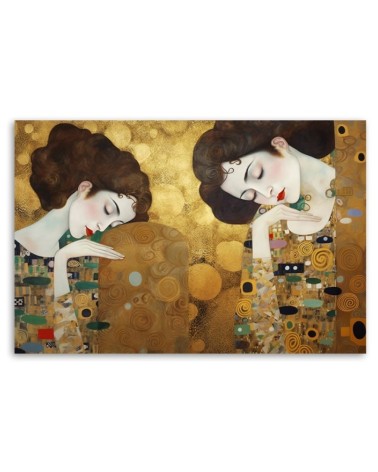 Bild auf Leinwand - Bildnis einer Frau in Gold - G. Klimt | Feeby