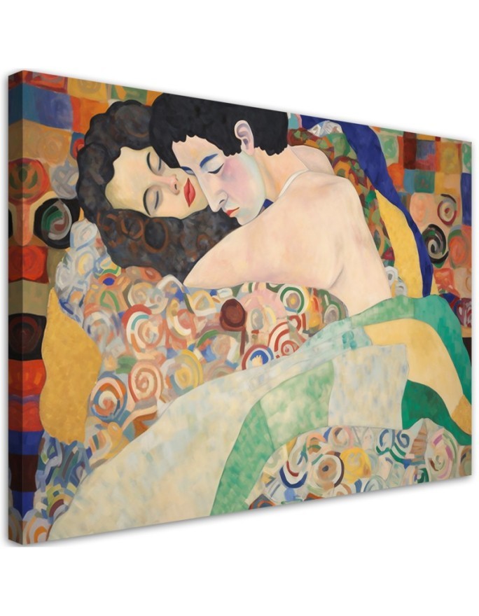 Dekoratives Leinwandbild - Der Kuss - G. Klimt | Feeby
