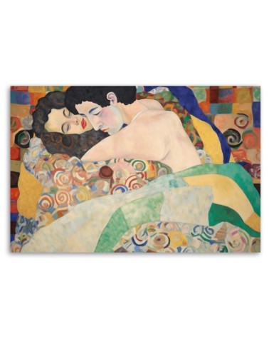 Dekoratives Leinwandbild - Der Kuss - G. Klimt | Feeby