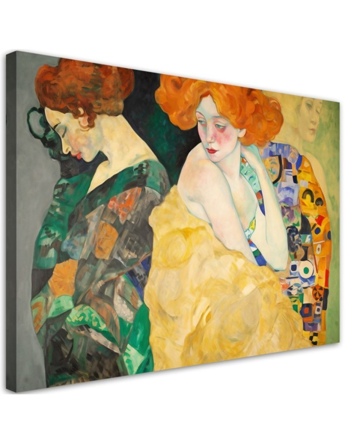 Modernes Wandbild - Abstrakte Frauen - G. Klimt | Feeby