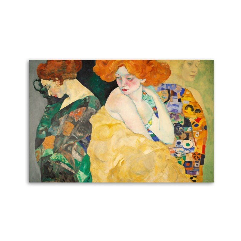 Modernes Wandbild - Abstrakte Frauen - G. Klimt | Feeby