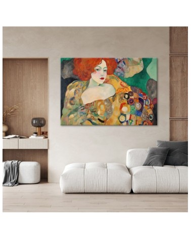 Wandbild für Wohnzimmer - Rothaarige Frau - G. Klimt | Feeby
