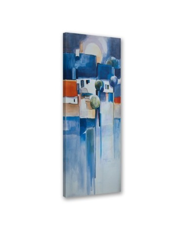 Canvas print for bedroom - Abstract painted city | FEEBY