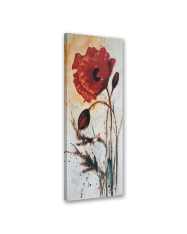 Modernes Wandbild - Gemalte Mohnblume | Feeby