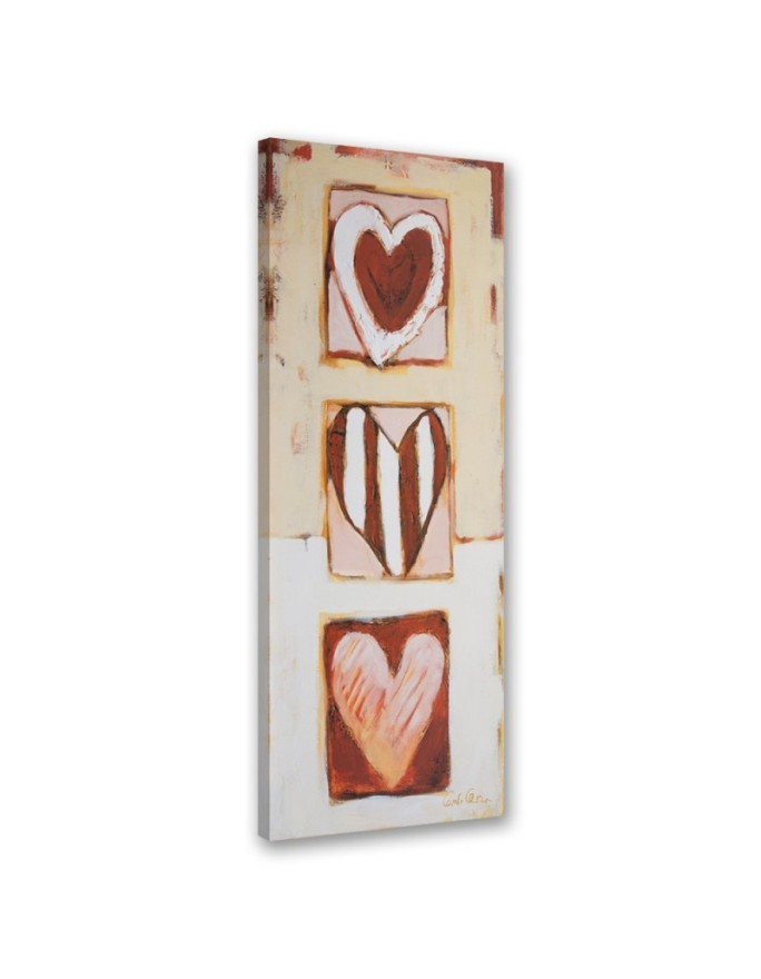 Leinwanddruck - Drei Herzen | Feeby