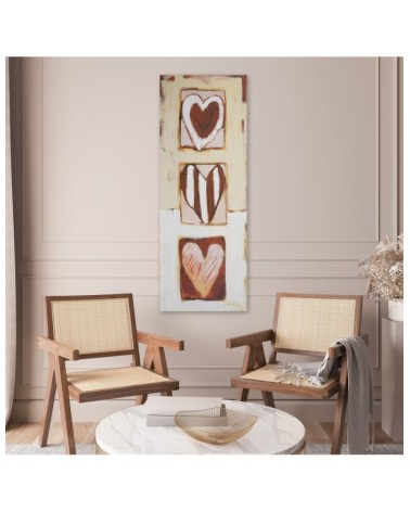 Leinwanddruck - Drei Herzen | Feeby