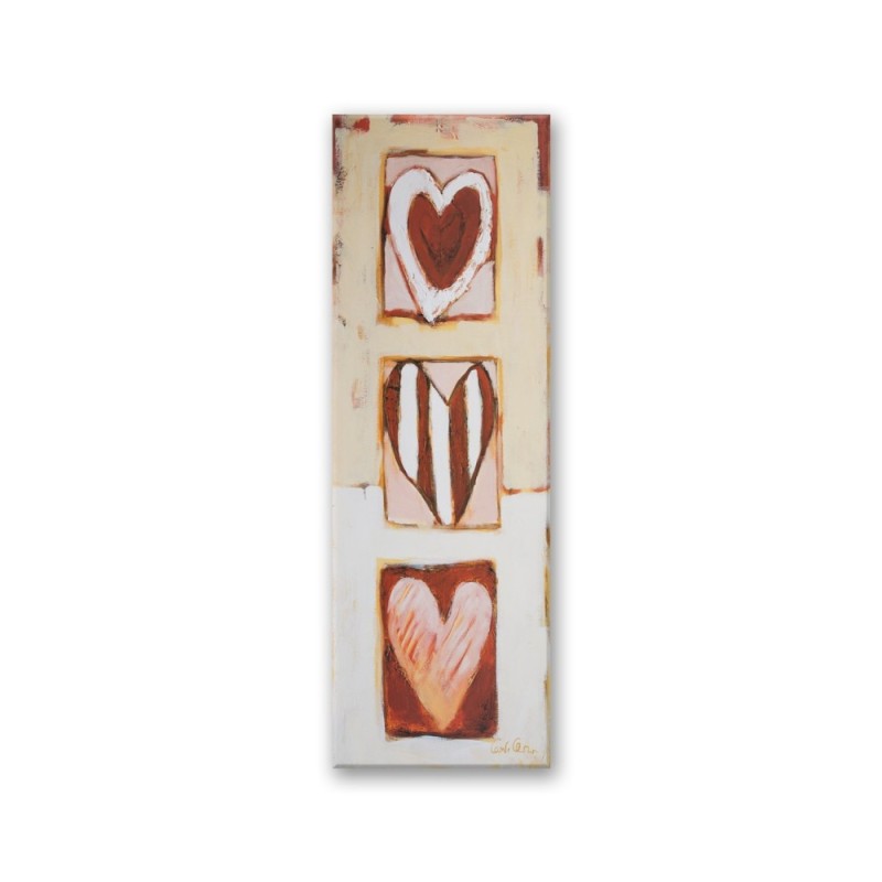 Leinwanddruck - Drei Herzen | Feeby