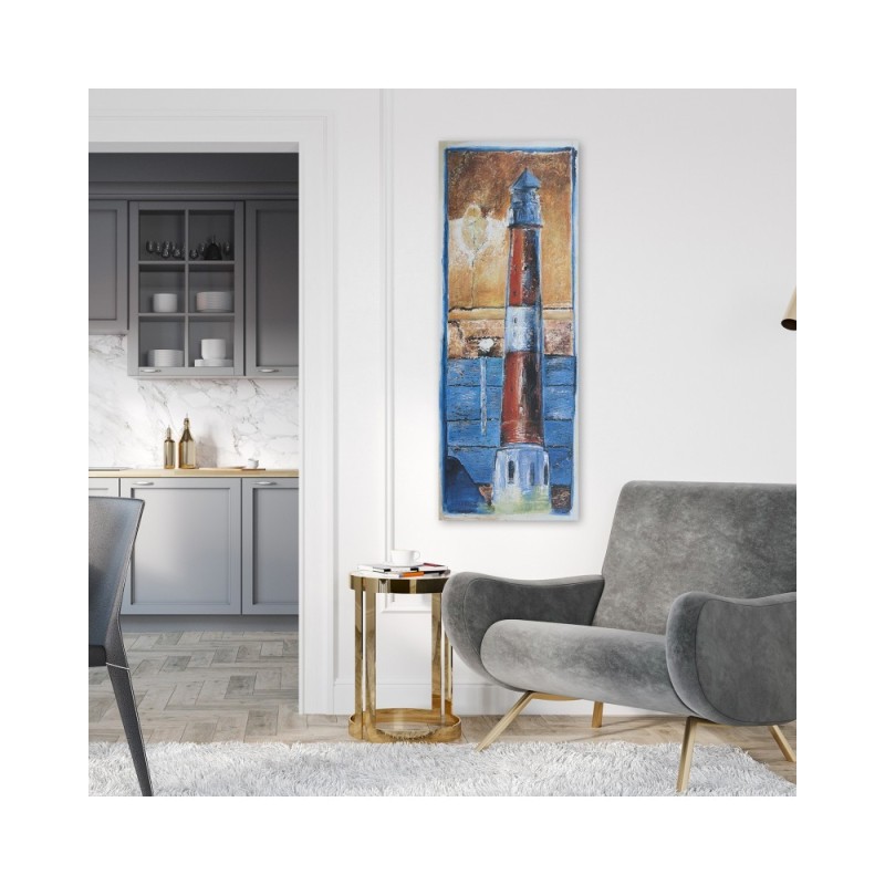 Leinwandbild modern - Gemalter Leuchtturm | Feeby