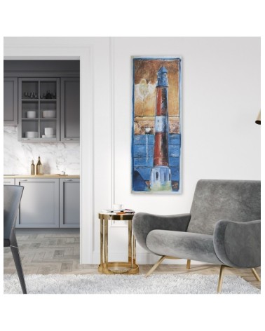 Leinwandbild modern - Gemalter Leuchtturm | Feeby