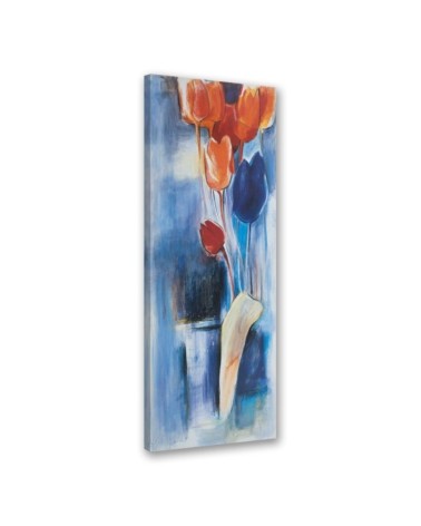 Bedroom wall painting - Painted colourful flowers | FEEBY