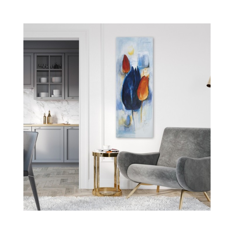 Bild auf Leinwand - Fee Tulpen gemalt | Feeby