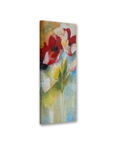 Canvas painting - Painted poppies and rose buds | FEEBY