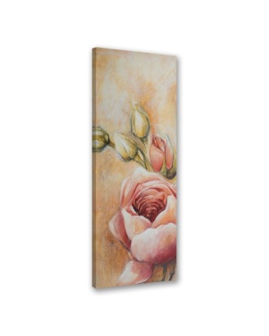 Leinwandbild - Rosa Rosen gemalt | Feeby