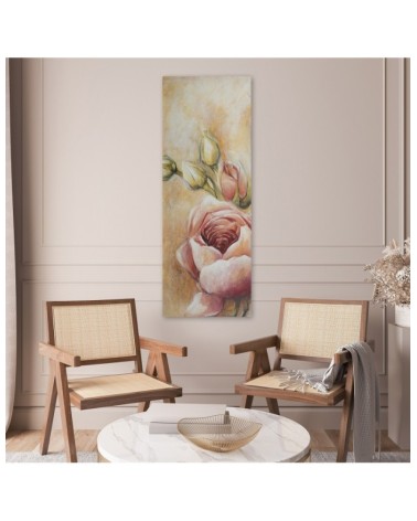 Leinwandbild - Rosa Rosen gemalt | Feeby